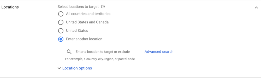 Google Ads Location Targeting