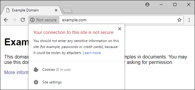 Non-secure Website