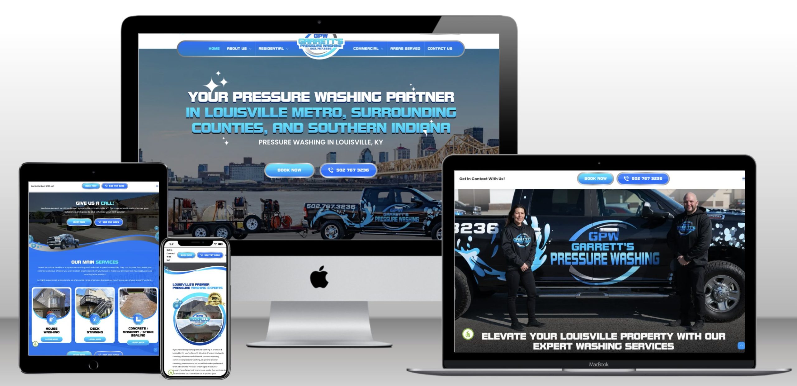 Garrett's Pressure Washing website
